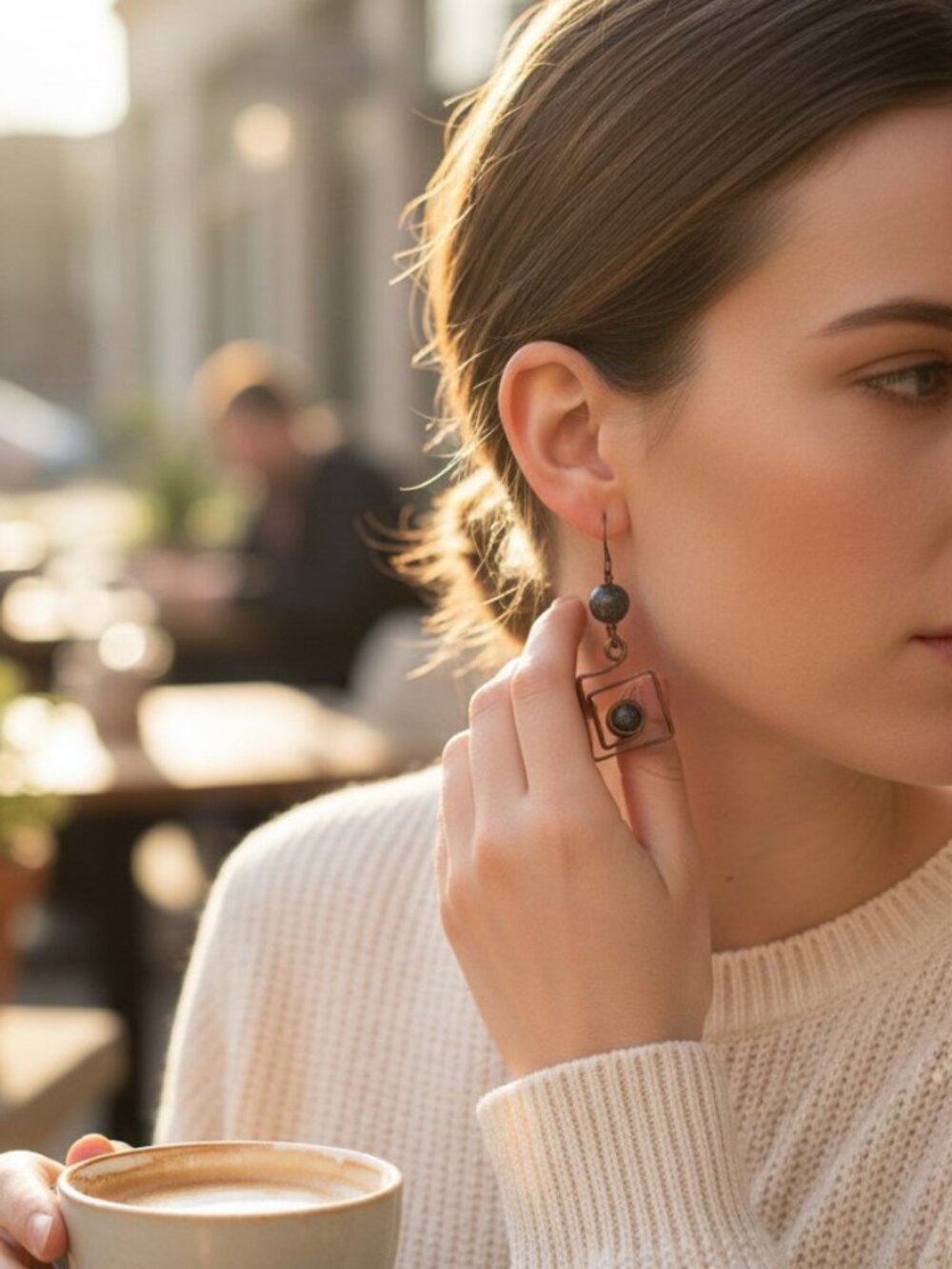 Egyptian Design Copper Earrings